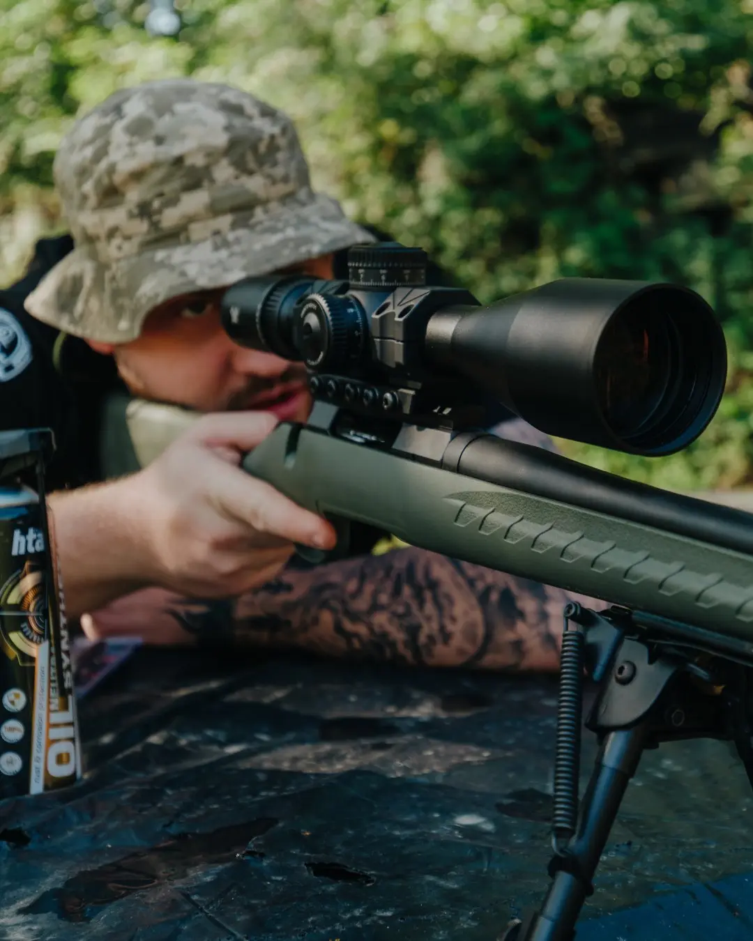 Prone rifle stage